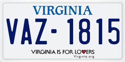VA license plate VAZ1815