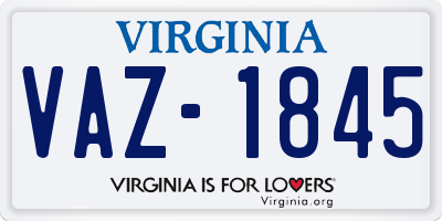 VA license plate VAZ1845