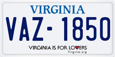 VA license plate VAZ1850