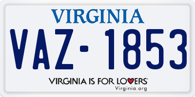 VA license plate VAZ1853