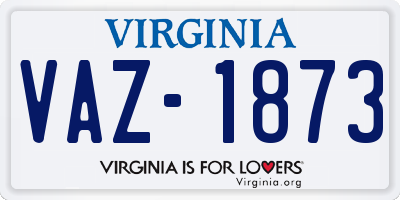 VA license plate VAZ1873