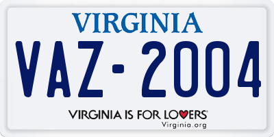 VA license plate VAZ2004