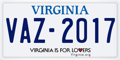VA license plate VAZ2017