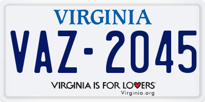 VA license plate VAZ2045