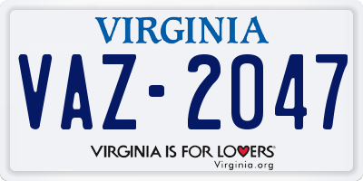 VA license plate VAZ2047