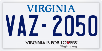 VA license plate VAZ2050