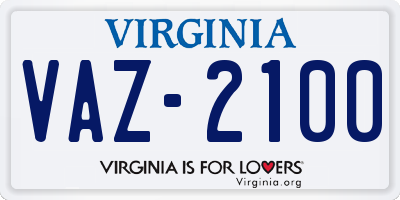 VA license plate VAZ2100