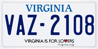 VA license plate VAZ2108