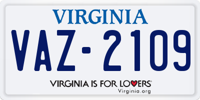 VA license plate VAZ2109