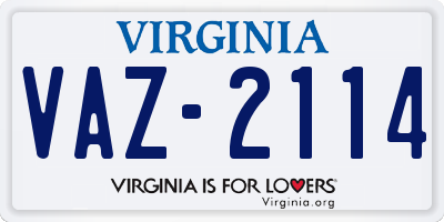 VA license plate VAZ2114