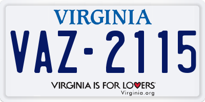 VA license plate VAZ2115