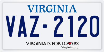 VA license plate VAZ2120
