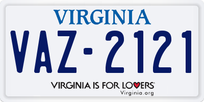 VA license plate VAZ2121