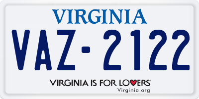 VA license plate VAZ2122