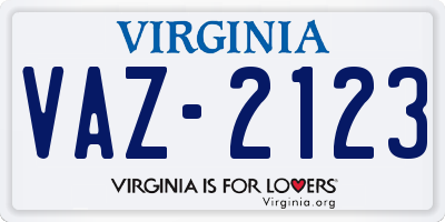 VA license plate VAZ2123