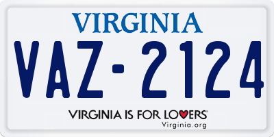 VA license plate VAZ2124