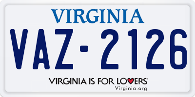 VA license plate VAZ2126