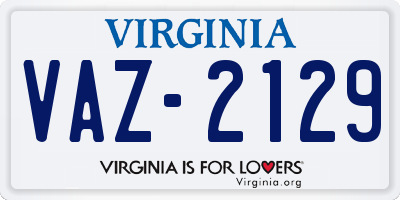 VA license plate VAZ2129