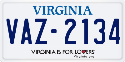 VA license plate VAZ2134
