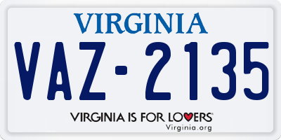 VA license plate VAZ2135