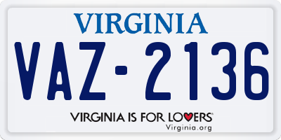 VA license plate VAZ2136