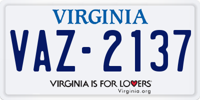 VA license plate VAZ2137