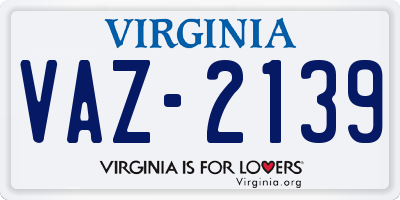 VA license plate VAZ2139