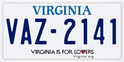 VA license plate VAZ2141