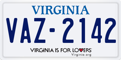 VA license plate VAZ2142