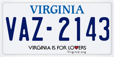 VA license plate VAZ2143