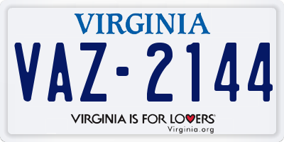 VA license plate VAZ2144