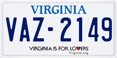 VA license plate VAZ2149