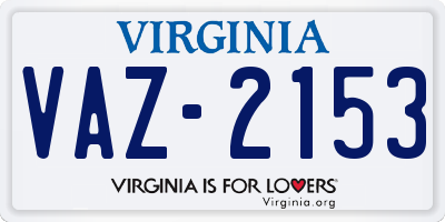 VA license plate VAZ2153