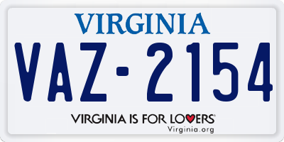 VA license plate VAZ2154