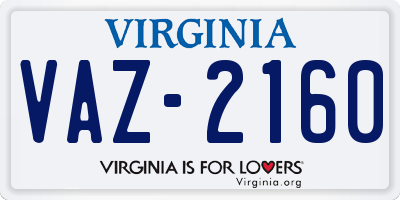 VA license plate VAZ2160