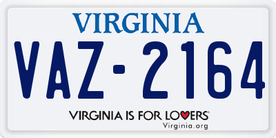 VA license plate VAZ2164