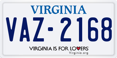 VA license plate VAZ2168