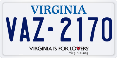 VA license plate VAZ2170