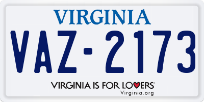 VA license plate VAZ2173