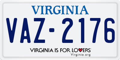 VA license plate VAZ2176