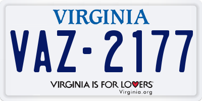 VA license plate VAZ2177