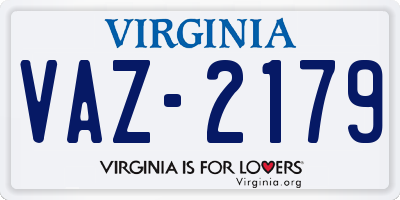 VA license plate VAZ2179