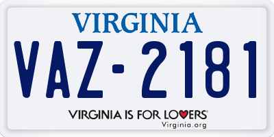 VA license plate VAZ2181