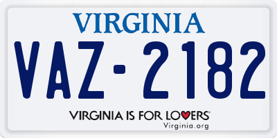 VA license plate VAZ2182