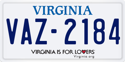 VA license plate VAZ2184