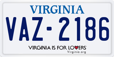 VA license plate VAZ2186