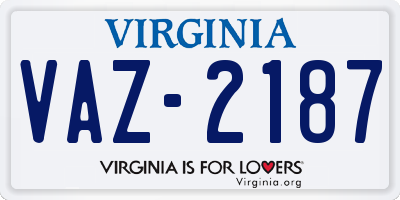 VA license plate VAZ2187