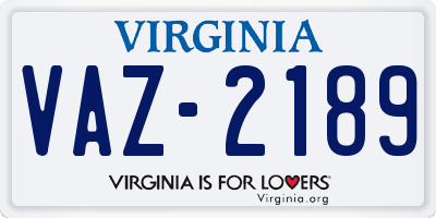 VA license plate VAZ2189