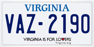 VA license plate VAZ2190