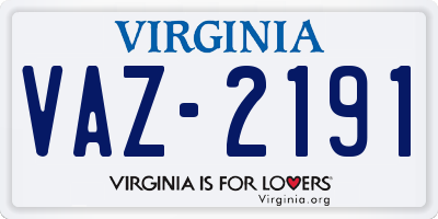 VA license plate VAZ2191
